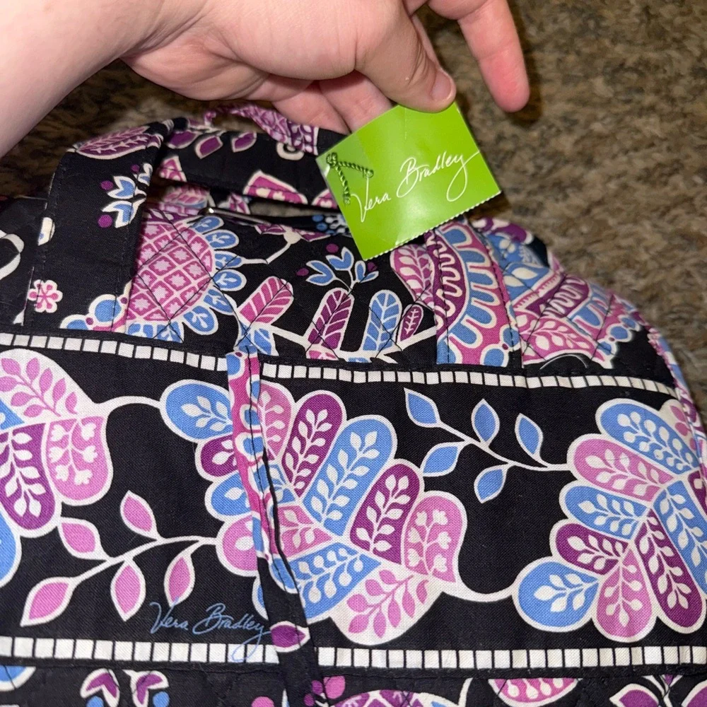 Vera Bradley Black and Purple Floral Travel Bag